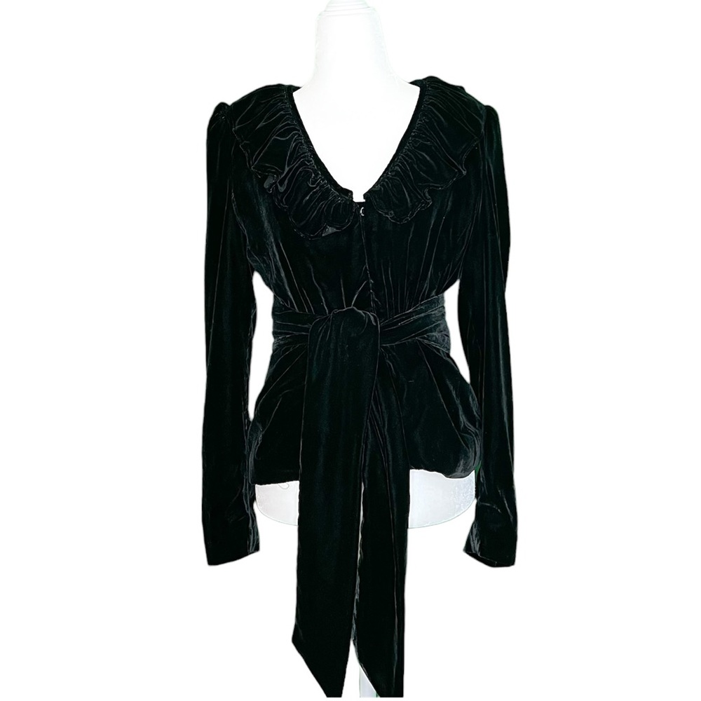Zara velvet type belted blazer. Size S